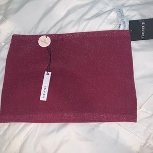 Forever 21 purple sparkles tube top